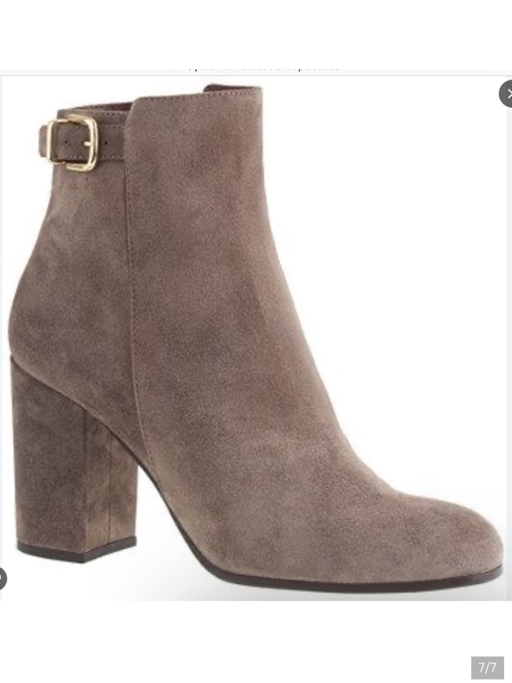 J. Crew Taupe Suede Block Heel Ankle Boots, size 7.5